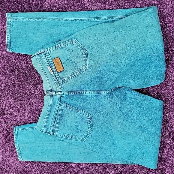 Wrangler Jeans Vintage Wrangler Turquoise Acid Wash Mom Jeans Usa